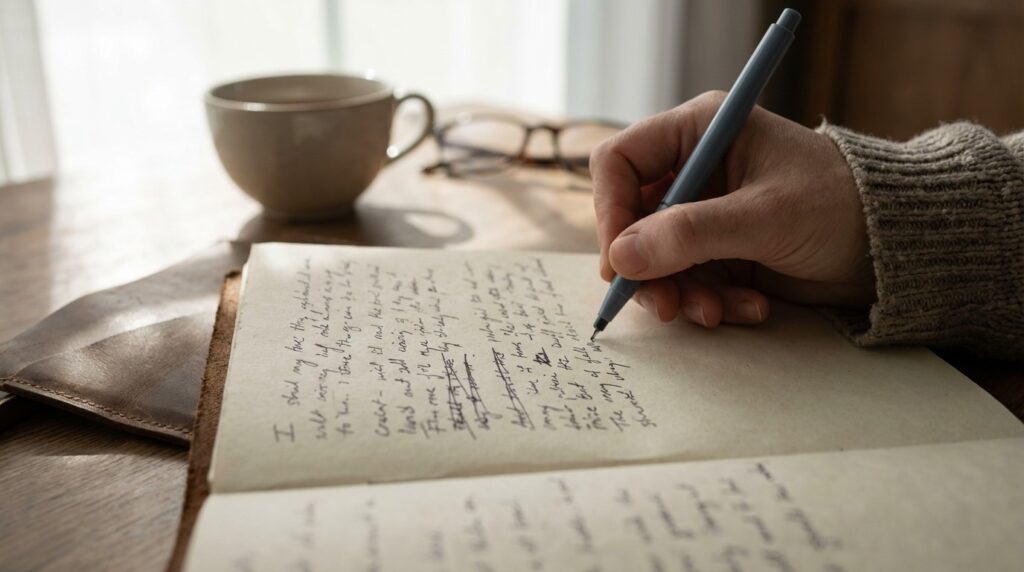 Calm person journaling. 5 Life-Changing Benefits of Anxiety Counseling
