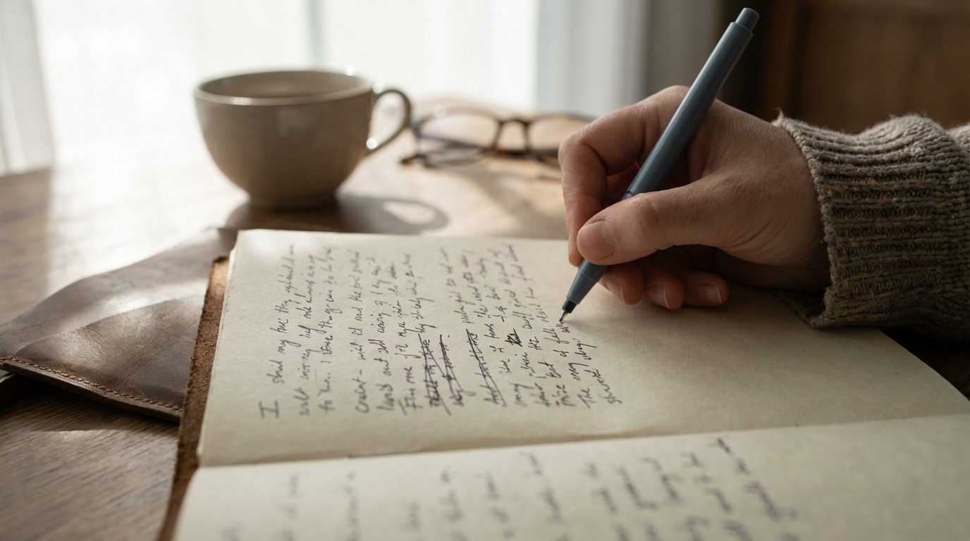Calm person journaling. 5 Life-Changing Benefits of Anxiety Counseling